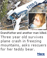 When rescuers looked inside the upturned wreckage they saw an incredible sight � two bodies rested in the front seats, but in the rear, alive and hanging upside down in a car safety seat, was a three-year-old girl.